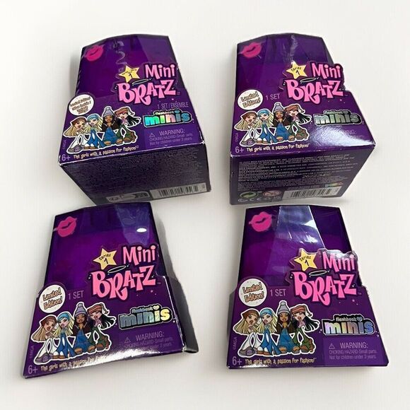Lot Of 4 Packs, NEW SEALED, Mini Bratz Flashback Minis Series 1 Limited Edition
